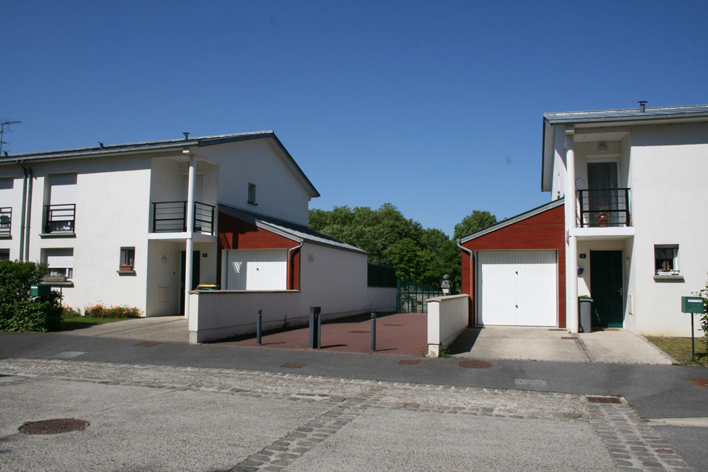 vue de face 10 logements individuels locatifs à Soissons